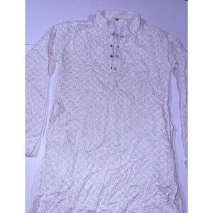 Luxury White Cotton Mens Kurta Embroidered, Long Sleeve, Stand Collar, Shiny s38